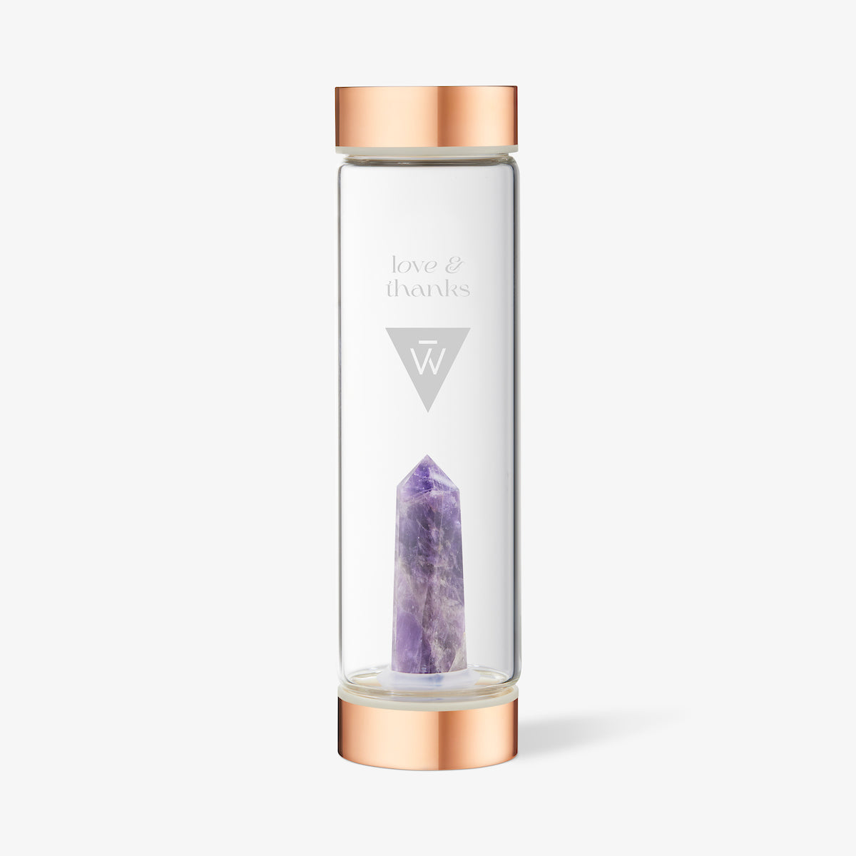 Amethyst Crystal Water Bottle - Love & Thanks
