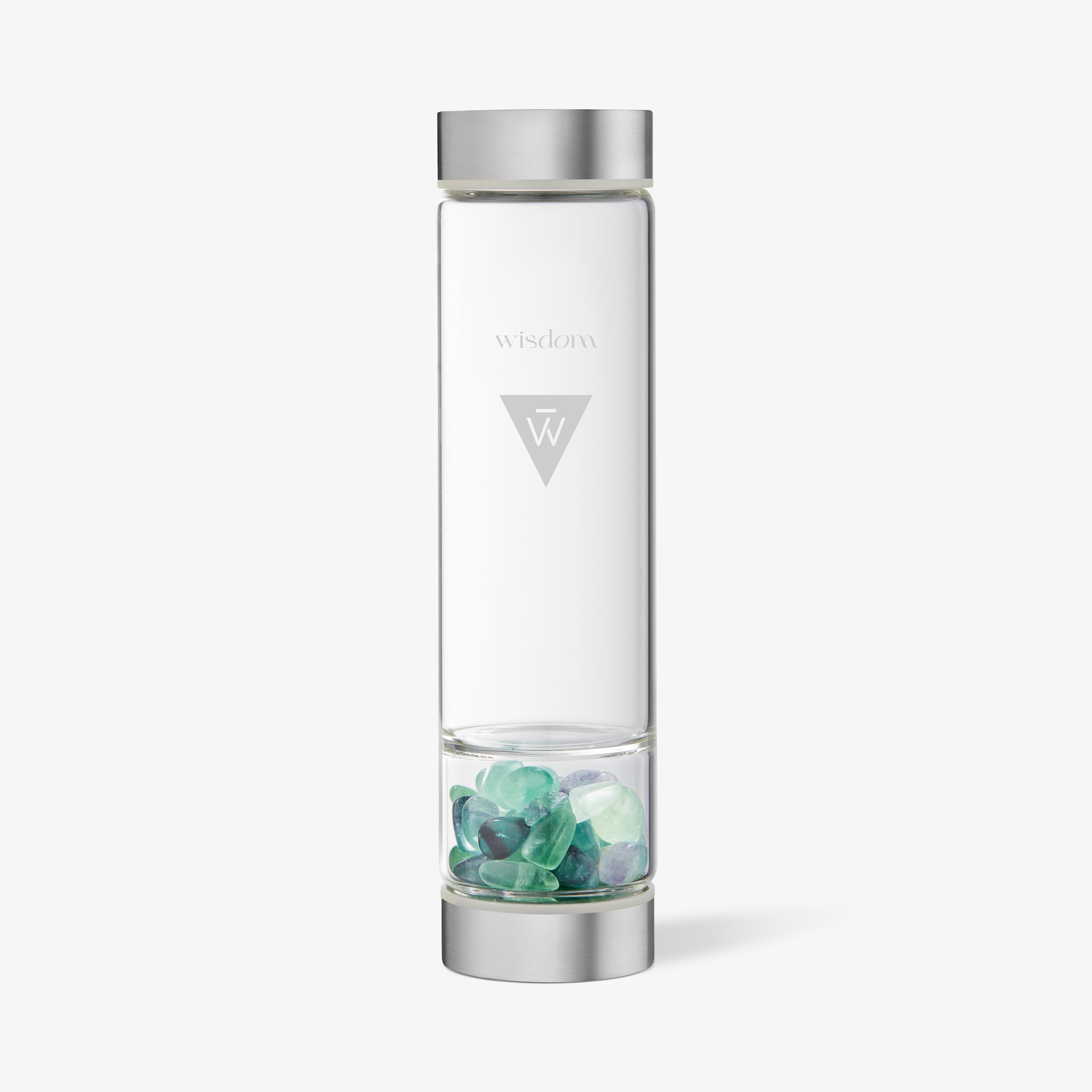 Green Flourite Crystal Water Bottle - Wisdom